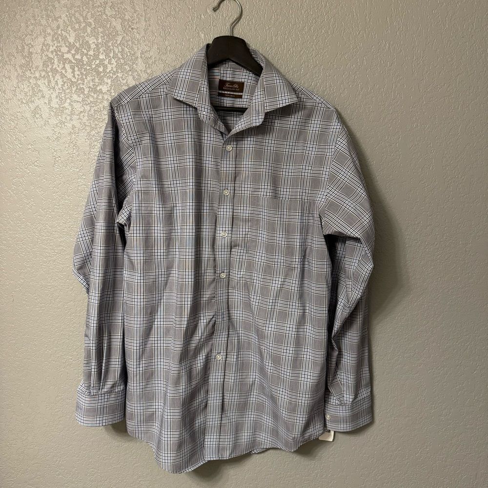 Men’s Tasso Elba Plaid Dress Shirt